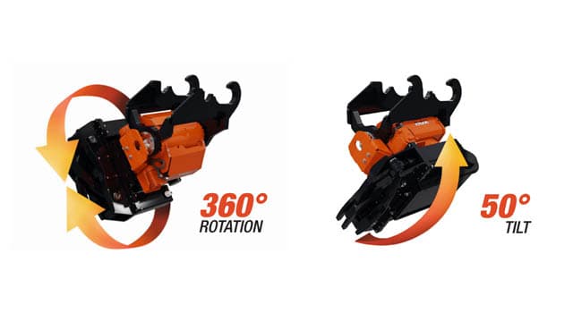 360° rotation & 50° tilt